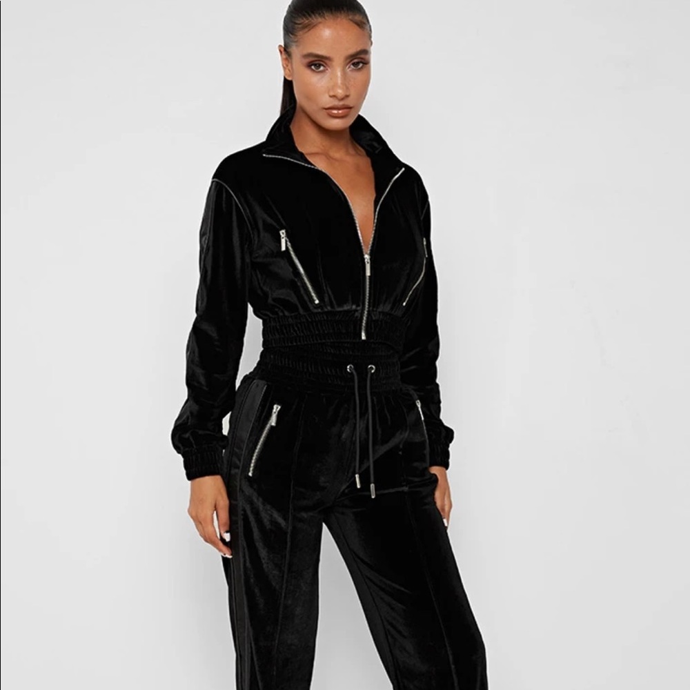 Velour and Nylon jacket and Joggers
